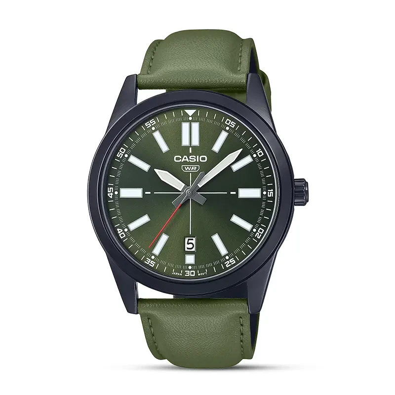 Casio MTP-VD02BL-3E Enticer Green Dial Men's Watch