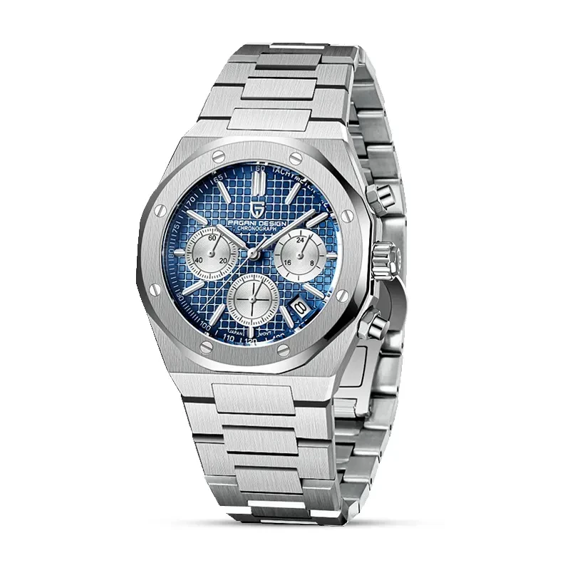 Pagani Design PD-1707 Chronograph Blue Dial  Men's Watch