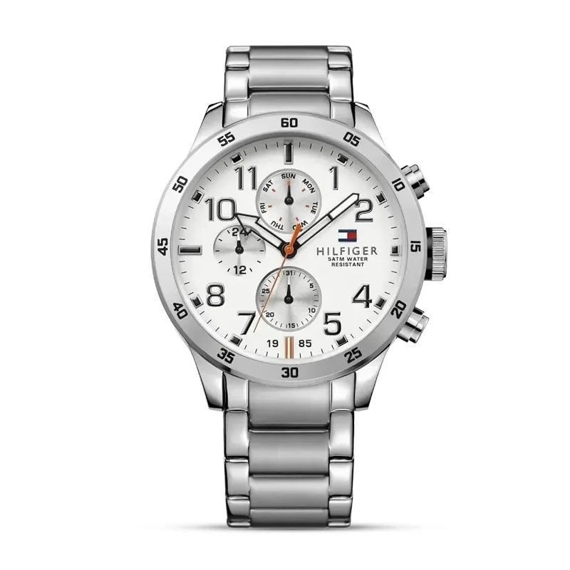 Tommy Hilfiger Trent Chronograph White Dial Men's Watch | 1791140