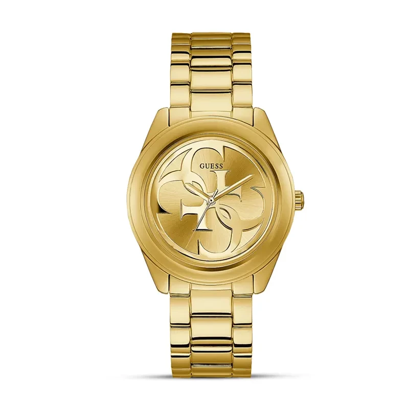 Guess G-Twist Gold Dial Yellow Gold-tone Ladies Watch | W1082L2
