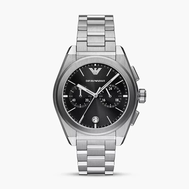 Emporio Armani Federico Chronograph Black Dial Men's Watch | AR11560