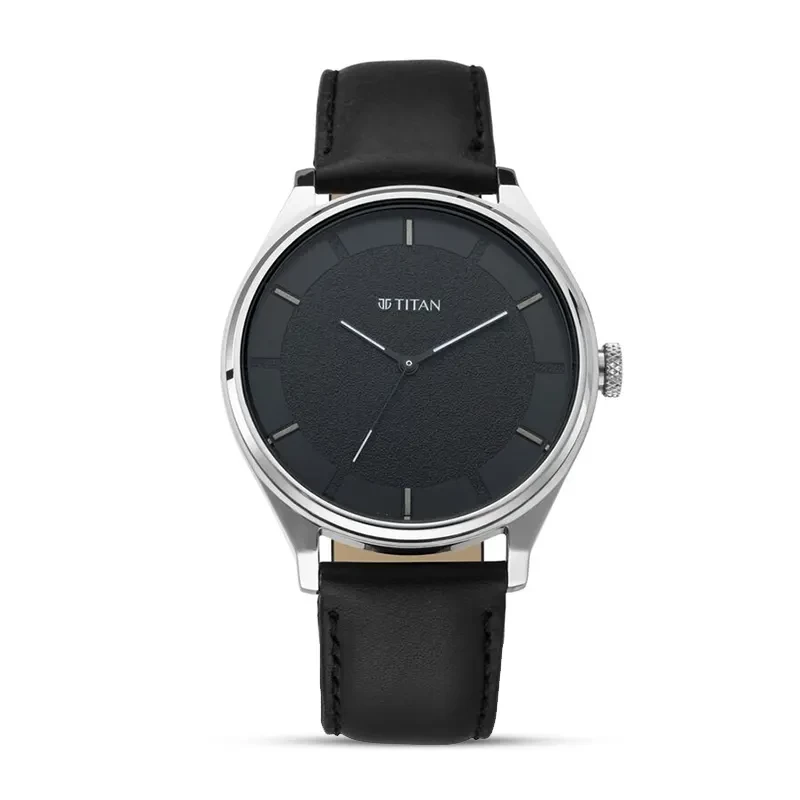 Titan Minimalist Zen Watch: Sleek Leather Men's Watch | 1802SL11