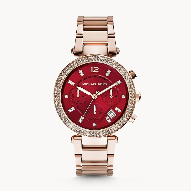 Michael Kors Parker Chronograph Red Dial Ladies Watch | MK6106