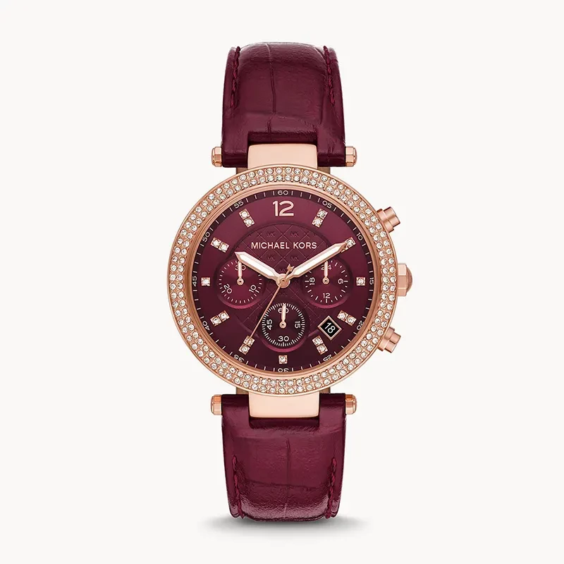 Michael Kors Parker Chronograph Red Dial Ladies Watch | MK6986