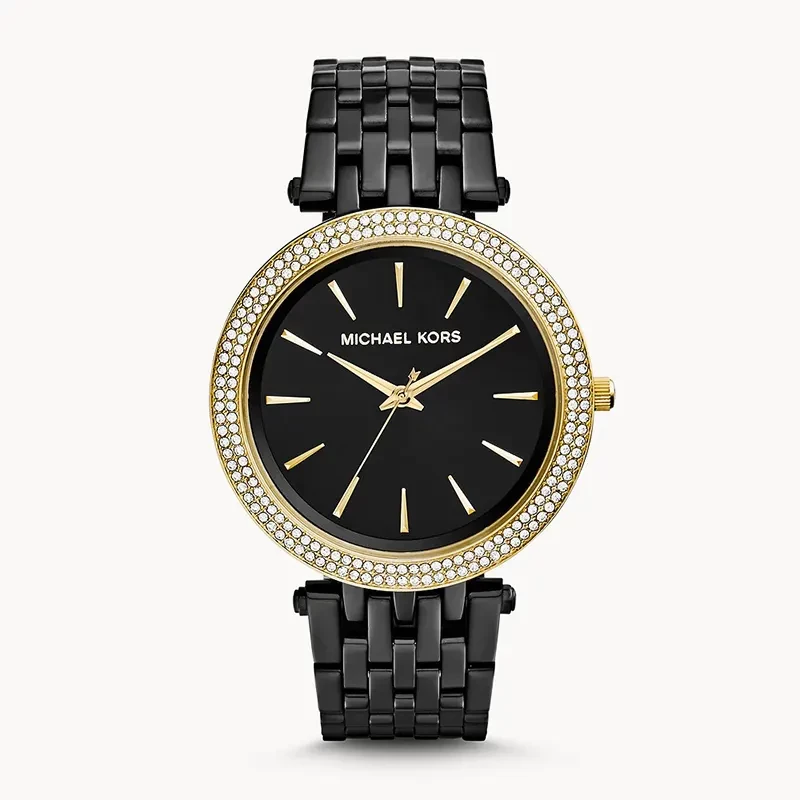 Michael Kors Darci Black Dial Black Ion-plated Ladies Watch | MK3322