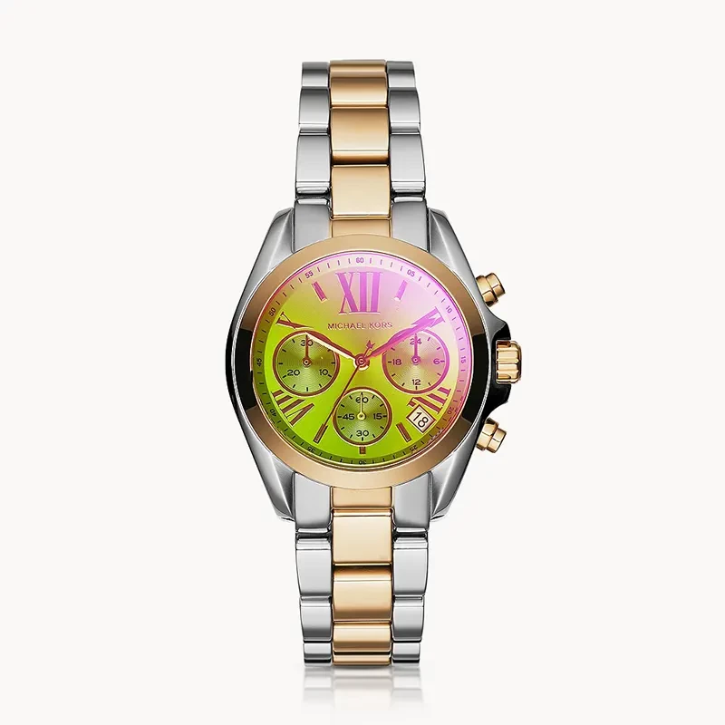 Michael Kors Mini Bradshaw Chronograph Green Dial Ladies Watch | MK6198