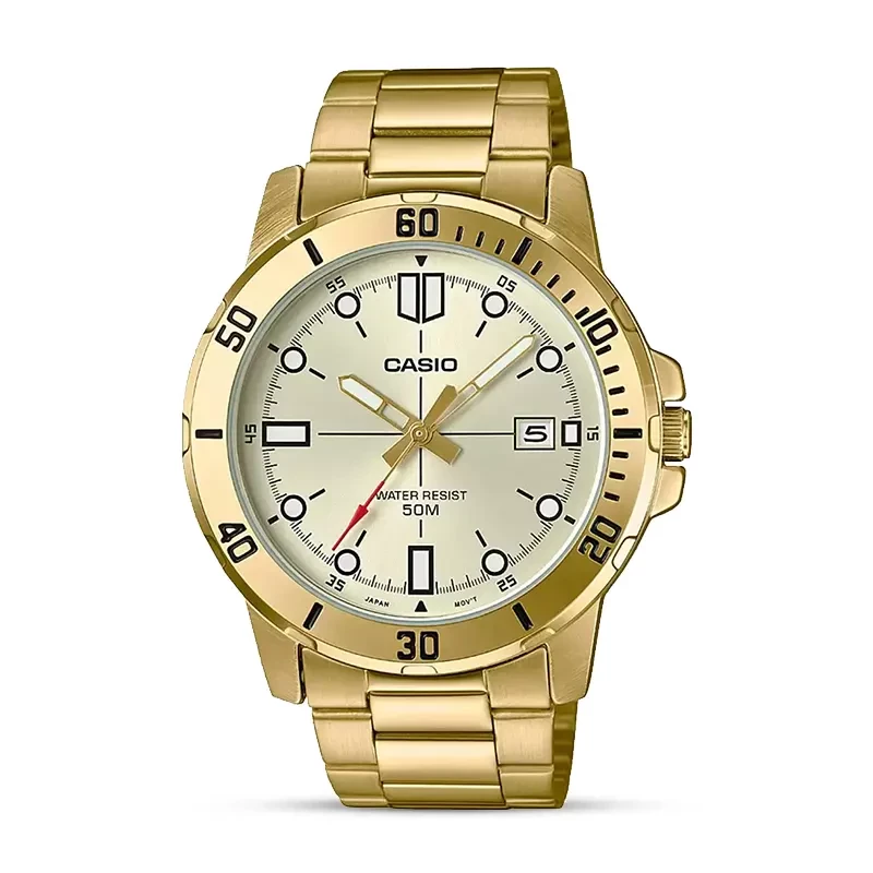 Casio Enticer MTP-VD01G-9EV Champagne Dial Men's Watch