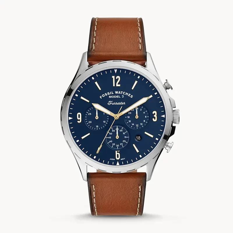 Fossil Forrester Chronograph Luggage Leather Men's Watch | FS5607