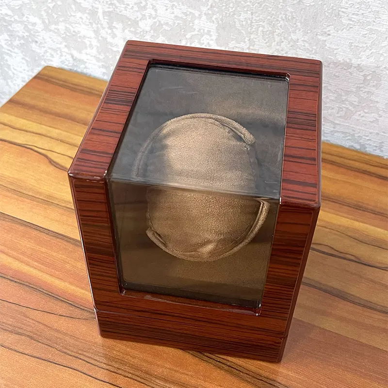 1 Slot High Quality Luxurious Brown Watch Winder for Automatic Watch