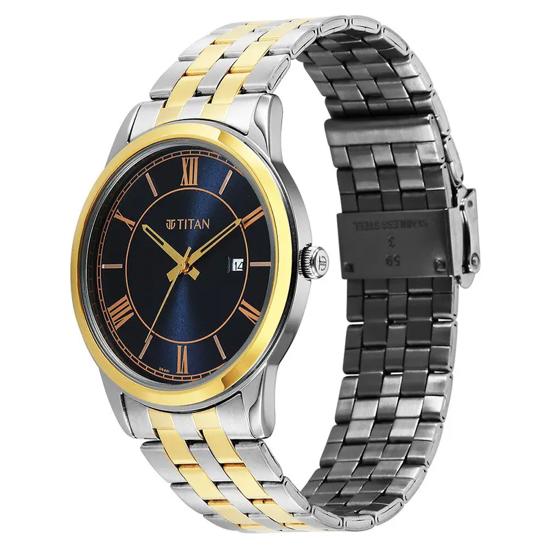 Titan Karishma Festive Royal Blue Dial Men's Watch | 10060BM03