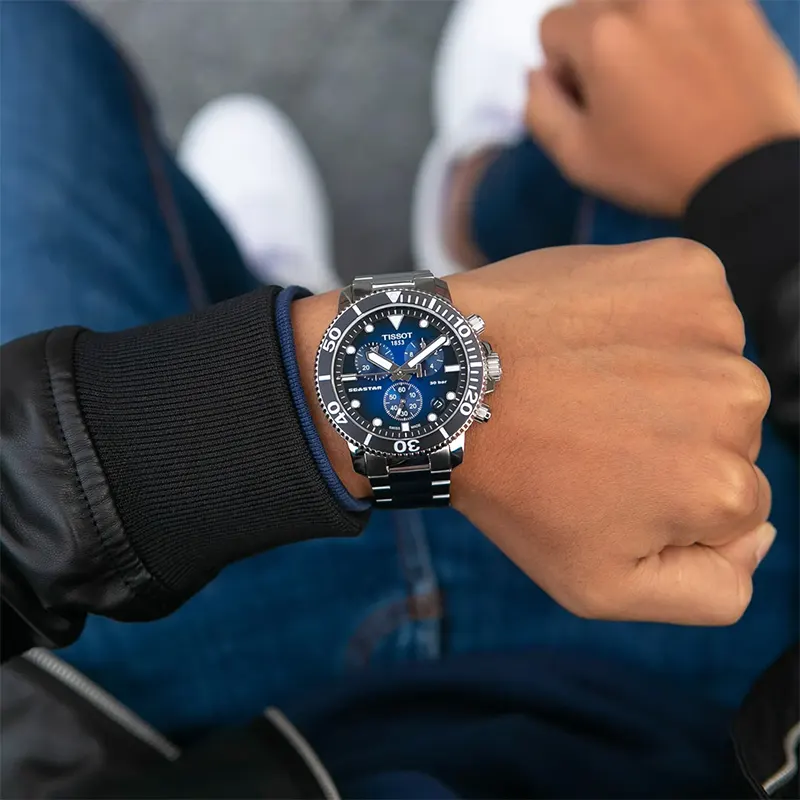 Tissot Seastar 1000 Chronograph Blue Dial Men's Watch | T120.417.11.041.01