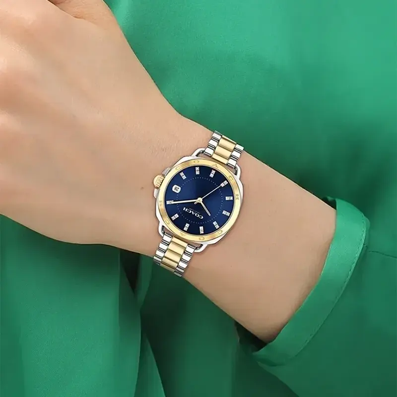 Coach Tatum Blue Dial Two-Tone Ladies Watch | 14504160