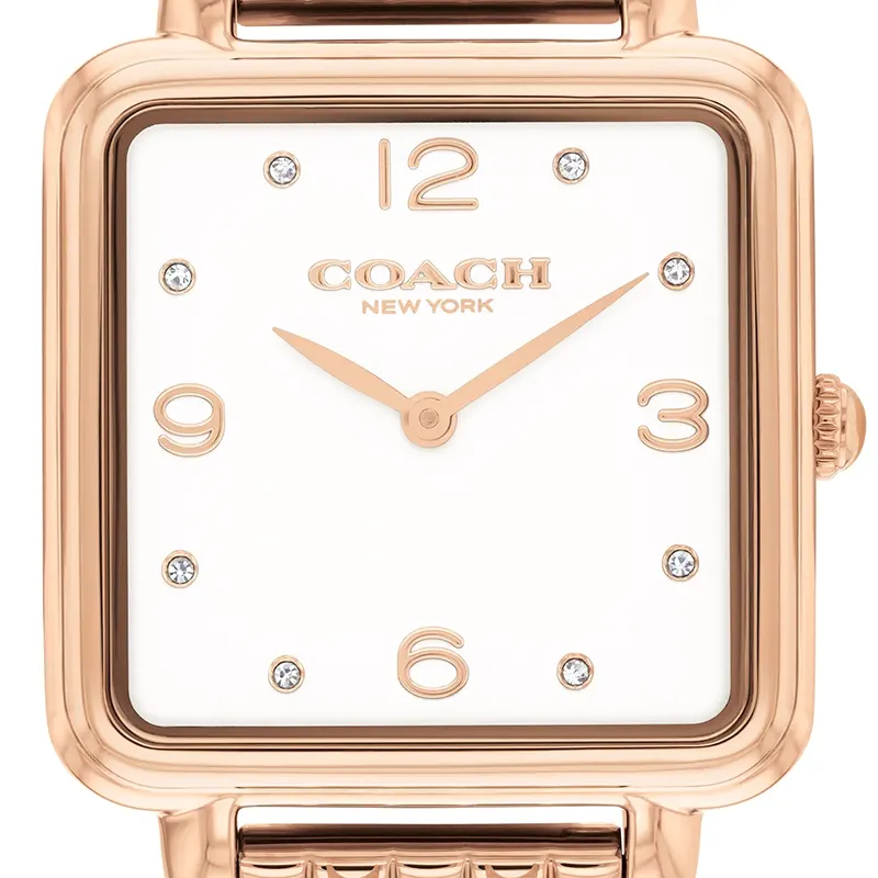 Coach Cass White Dial Rose Gold-Tone Ladies Watch | 14504532