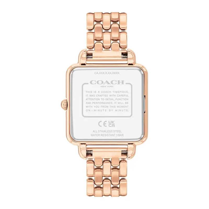 Coach Cass White Dial Rose Gold-Tone Ladies Watch | 14504532