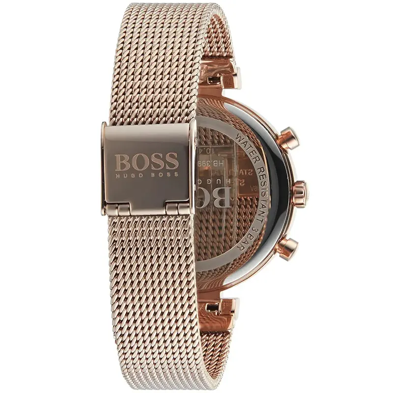 Hugo Boss Flawless Silver Dial Rose Gold-tone Ladies Watch | 1502553