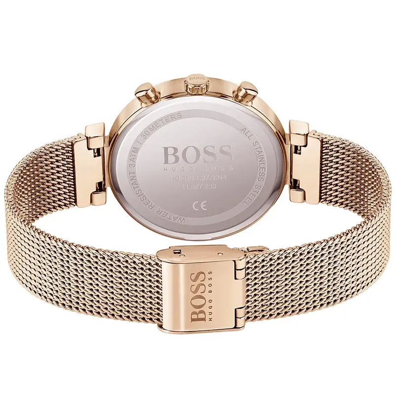 Hugo Boss Flawless Silver Dial Rose Gold-tone Ladies Watch | 1502553