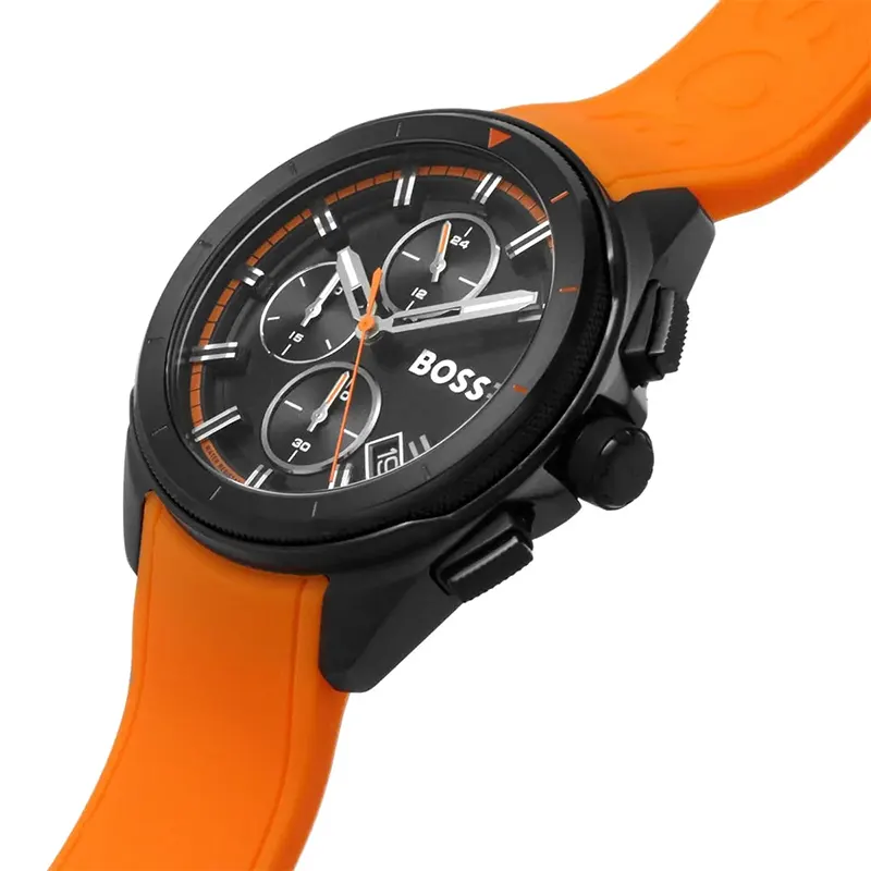 Hugo Boss Volane Chronograph Orange Silicone Strap Men's Watch | 1513957