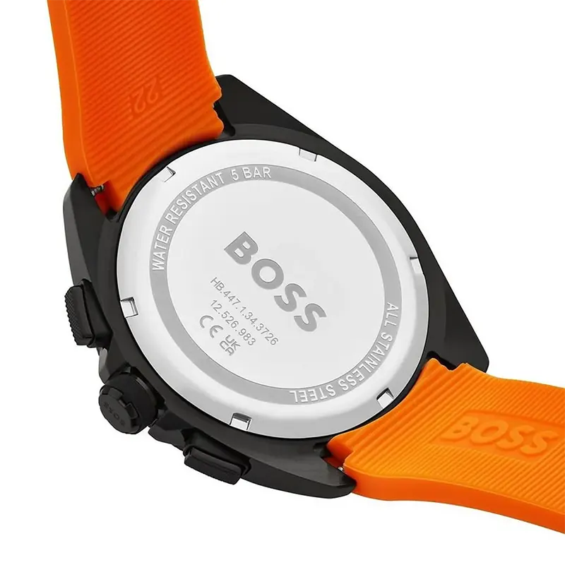 Hugo Boss Volane Chronograph Orange Silicone Strap Men's Watch | 1513957