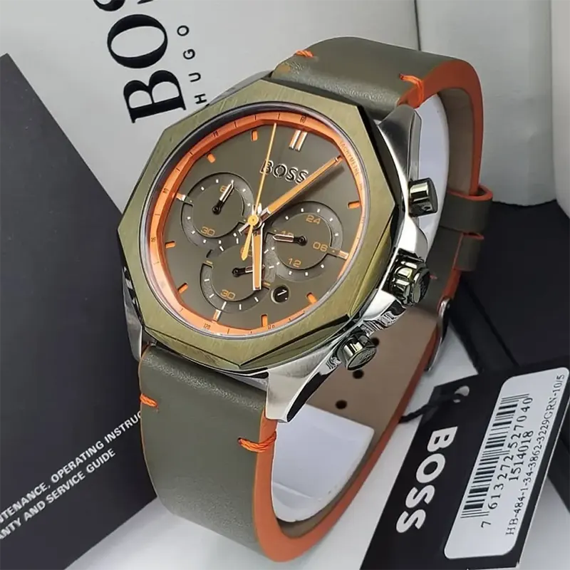 Hugo Boss Cloud Chronograph Green Dial Men's Watch | 1514018