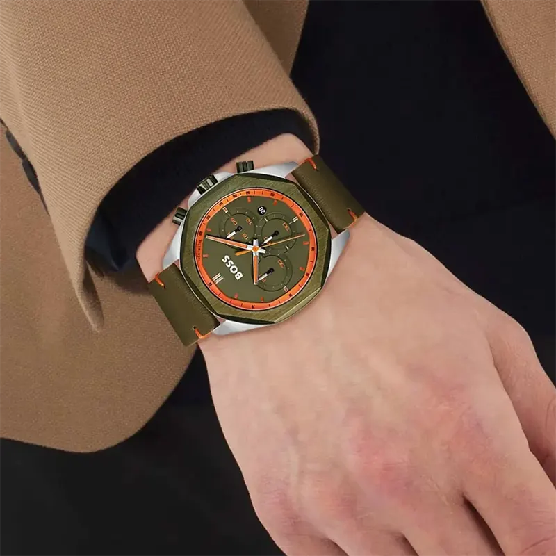 Hugo Boss Cloud Chronograph Green Dial Men's Watch | 1514018