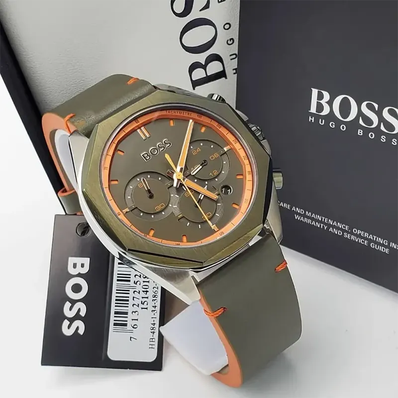 Hugo Boss Cloud Chronograph Green Dial Men's Watch | 1514018