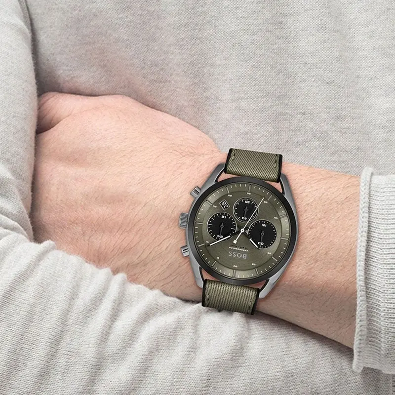 Hugo Boss Top Chronograph Green Dial Men's Watch | 1514092