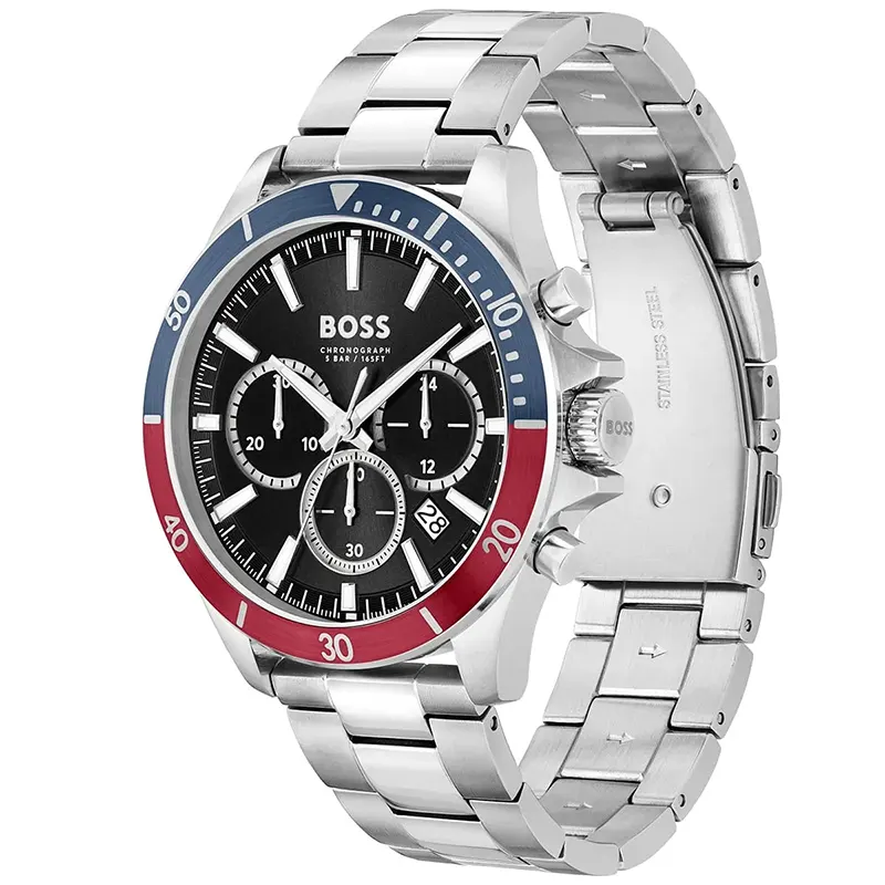 Hugo Boss Troper Chronograph Pepsi Black Dial Men's Watch | 1514108