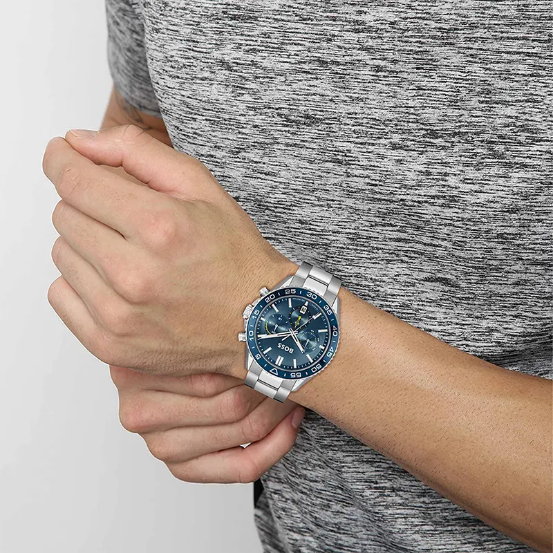 Hugo Boss Runner Chronograph Blue Dial Men's Watch | 1514143