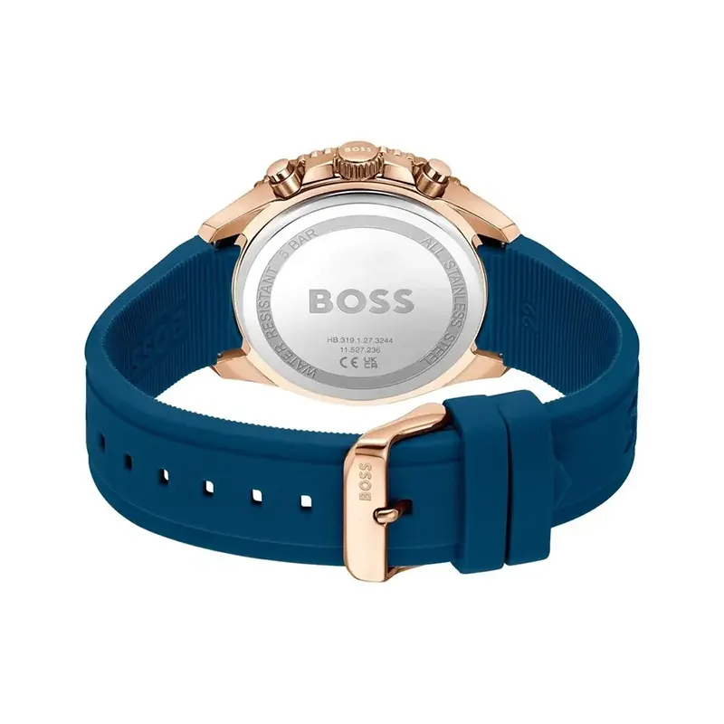 Hugo Boss Runner Chronograph Blue Dial Silicone Men's Watch | 1514169