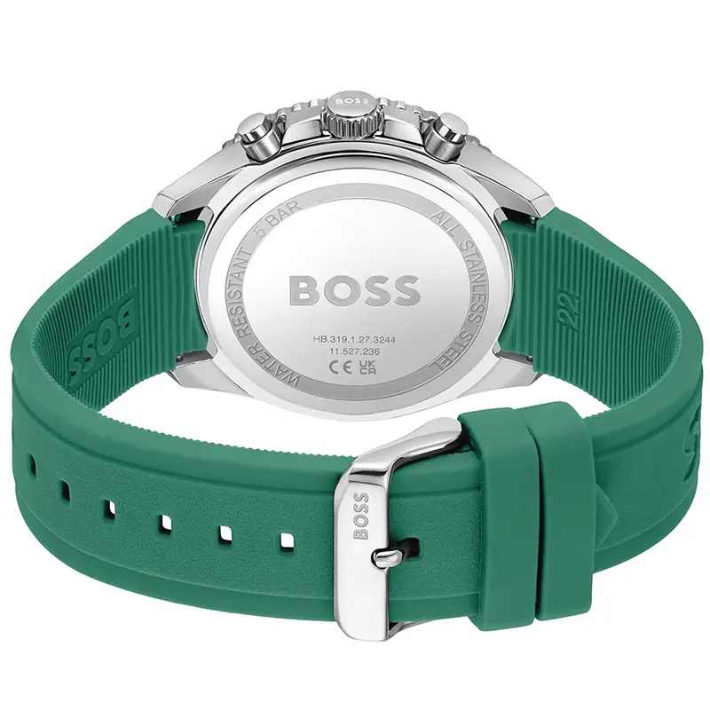 Hugo Boss Runner Chronograph Black Dial Silicone Men's Watch | 1514246