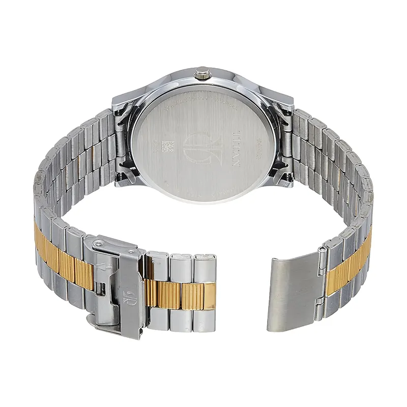 Titan Karishma Silver Dial Two-Tone Men's Watch | 1650BM01