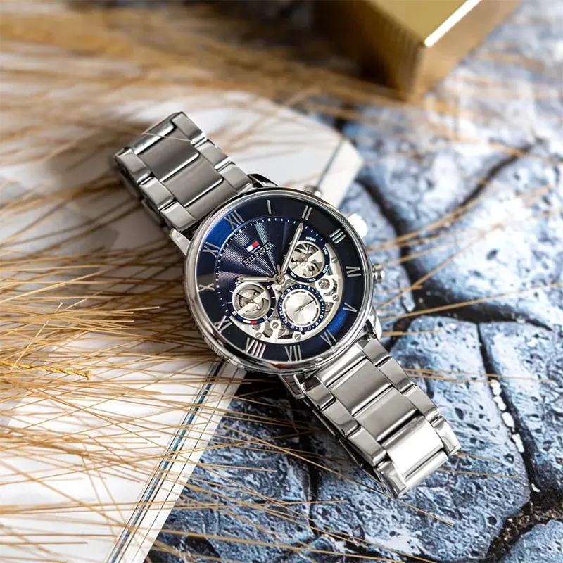 Tommy Hilfiger Legend Multifunction Blue Skeleton Dial Men's Watch | 1710569