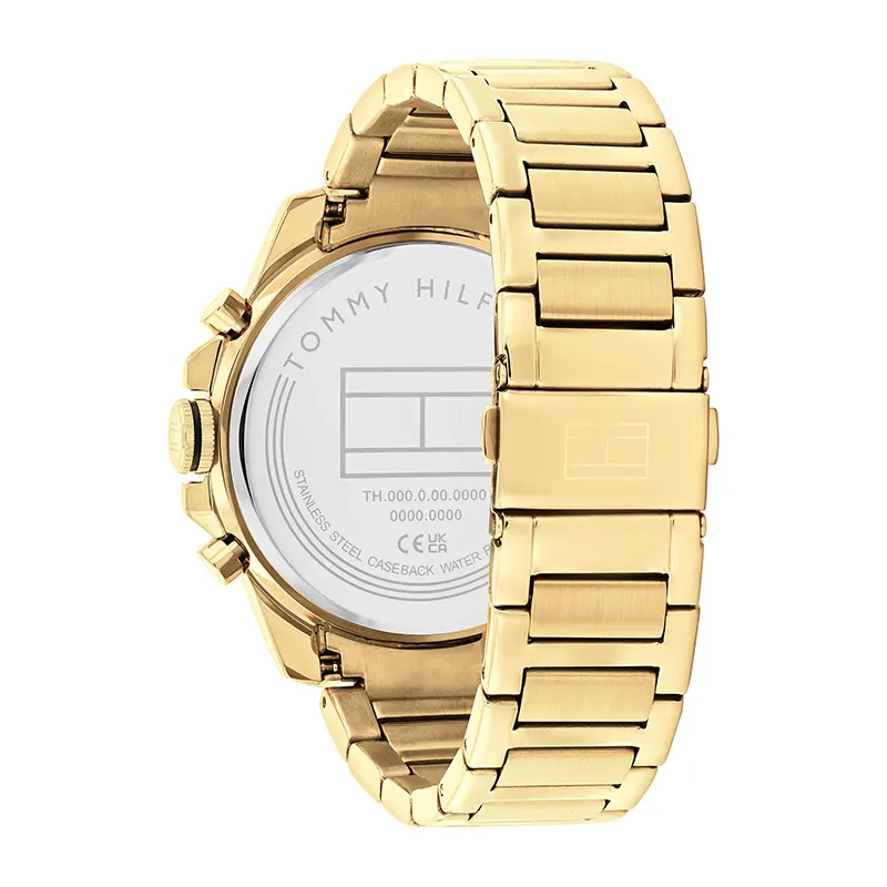 Tommy Hilfiger Decker Black Dial Gold-tone Men's Watch Watch | 1710638