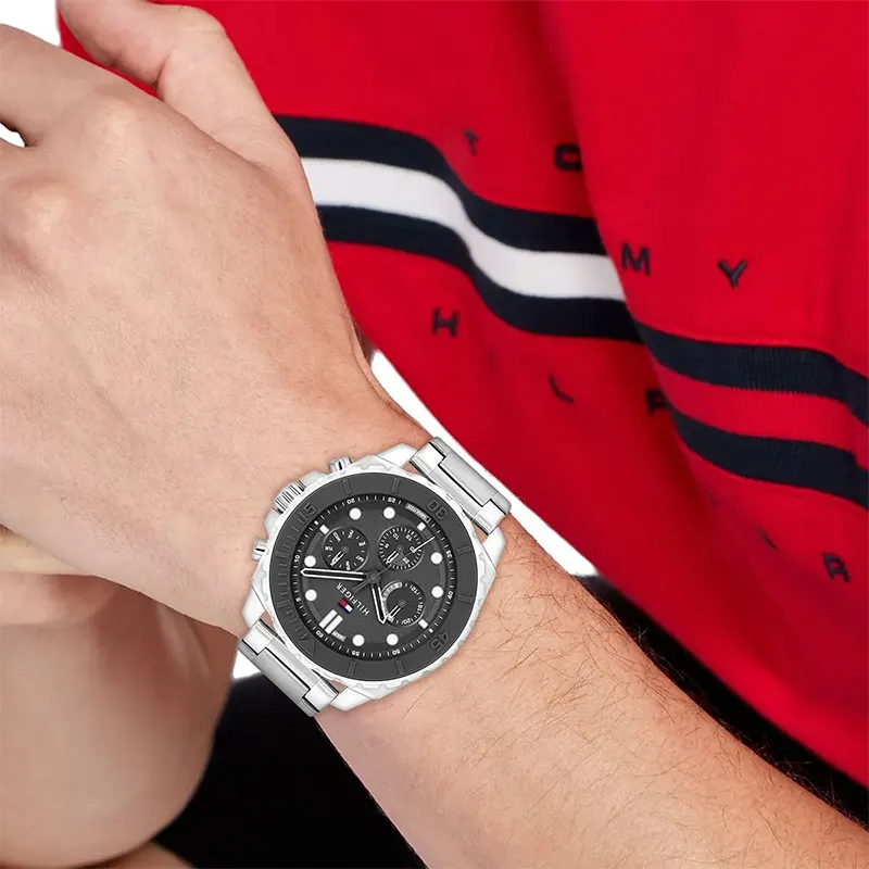Tommy Hilfiger Morgan Multi-function Black Dial Men's Watch | 1710689