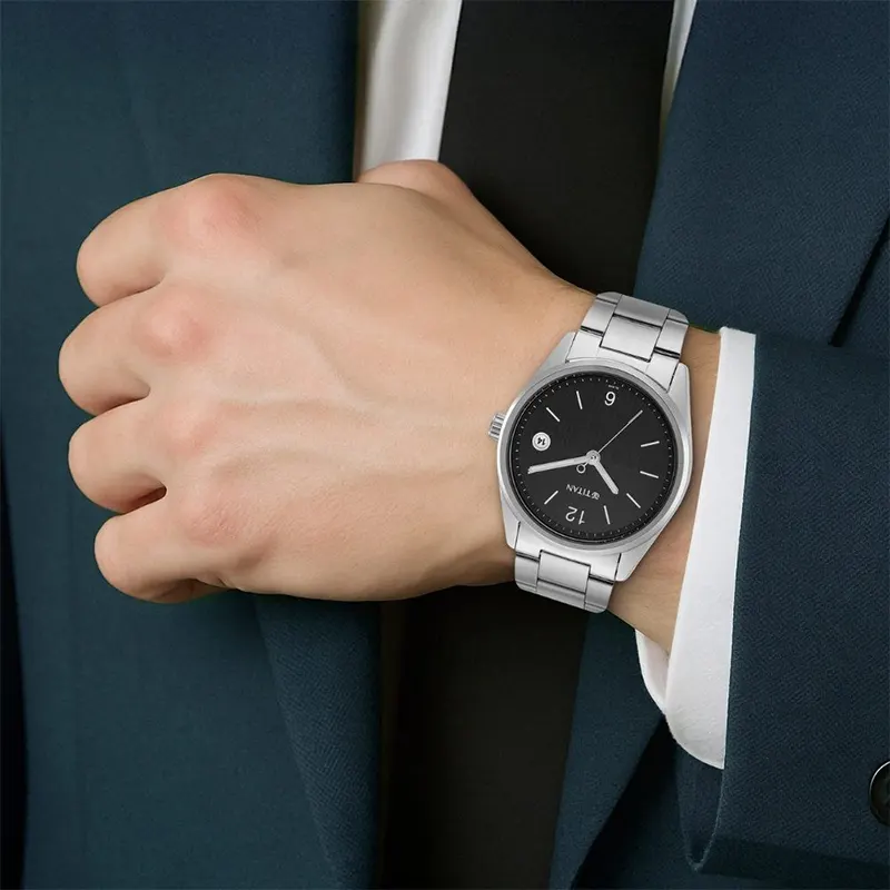Titan Workwear Black Dial Men's Watch | 1729SM08