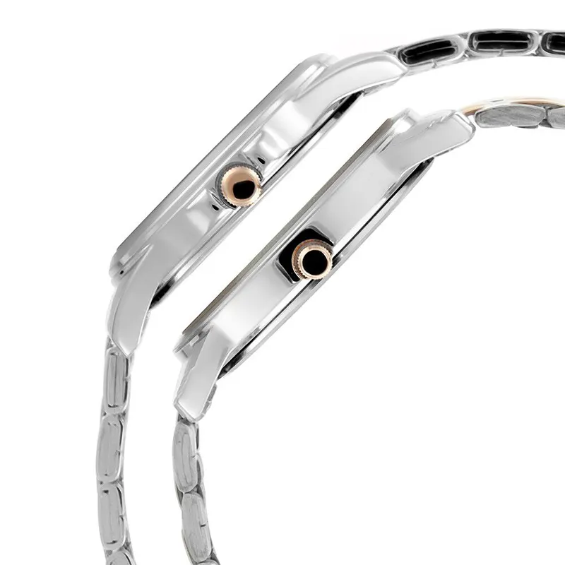 Titan Bandhan Silver Dial Two-Tone Couple Watch | 17742565KM01