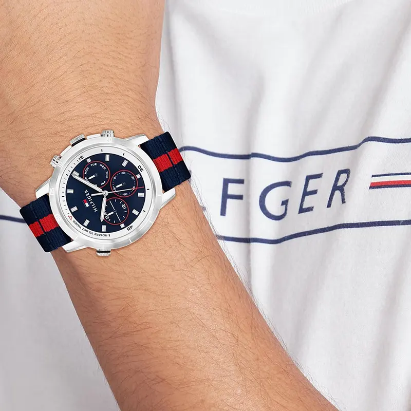 Tommy Hilfiger Troy Multifunction Navy Blue Dial Men's Watch | 1792124
