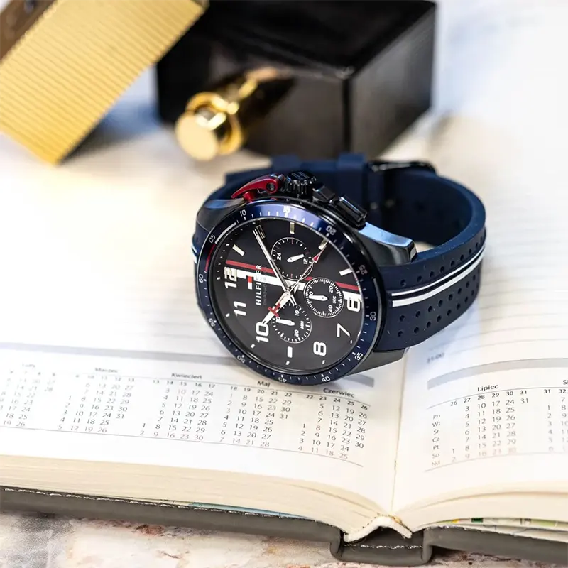 Tommy Hilfiger Bank Chronograph Blue Dial Men's Watch | 1792169