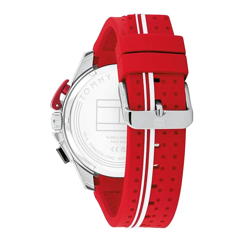 Tommy Hilfiger Bank Chronograph Red Dial Men's Watch | 1792170