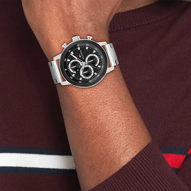 Tommy Hilfiger Rocky Multifunction Black Dial Men's Watch | 1792181