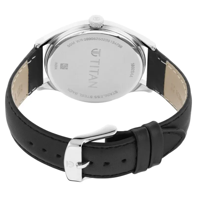 Titan Minimalist Zen Watch: Sleek Leather Men's Watch | 1802SL11