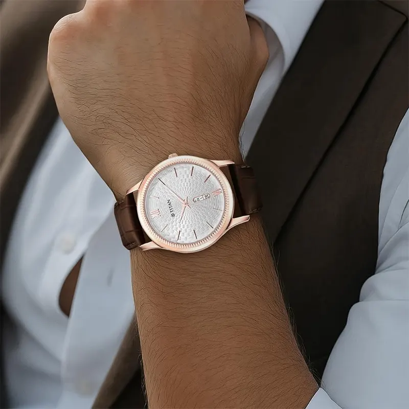 Titan Karishma Day-Date White Dial Men's Watch | 1824WL02