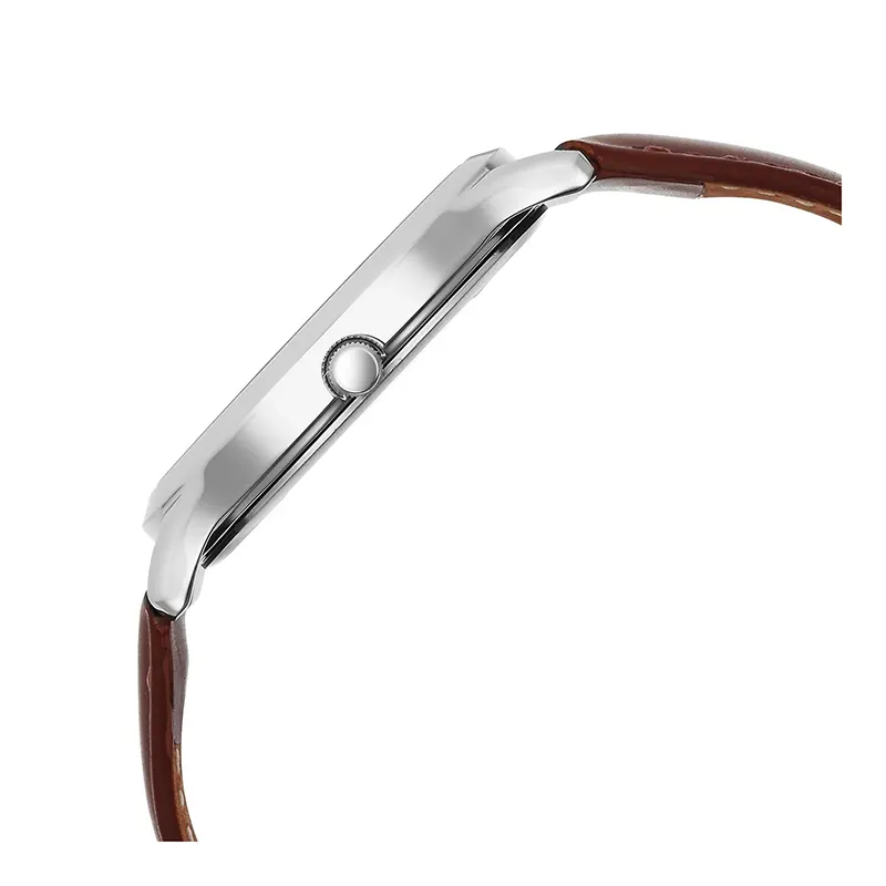 Titan Karishma Silver Dial Brown Leather Strap Men's Watch | 1825SL15