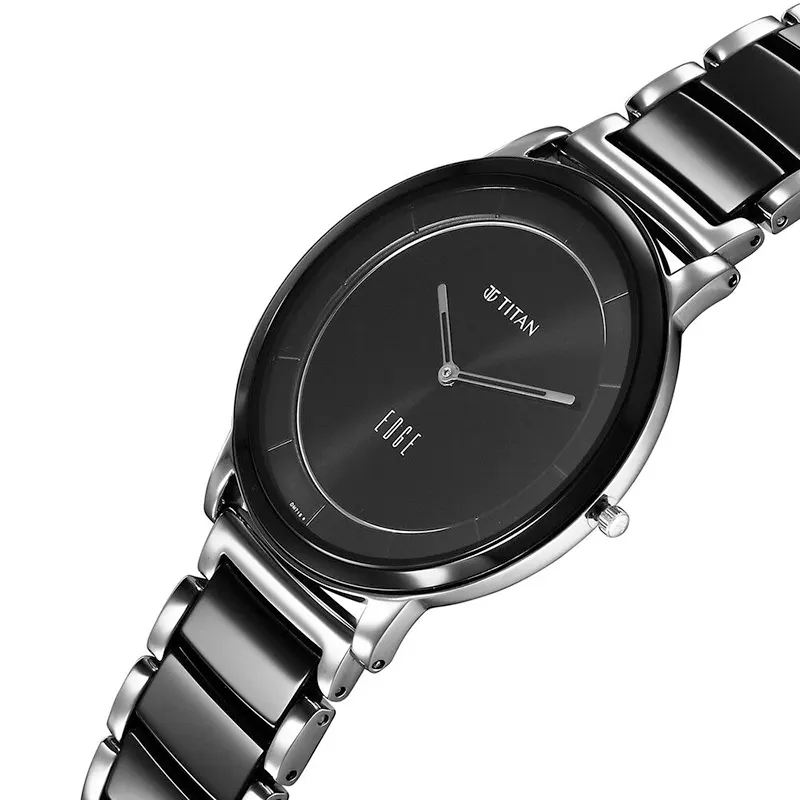 Titan Edge Fusion Black Dial Ceramic Men’s Watch | 1878KD01