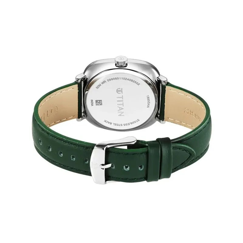 Titan Neo Curve Green Dial Green Leather Strap Men's Watch | 1885SL04
