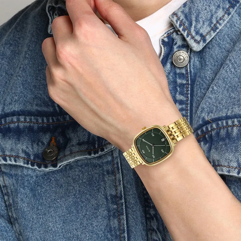 Titan Neo Curve Green Dial Gold-Tone Men's Watch | 1885YM02