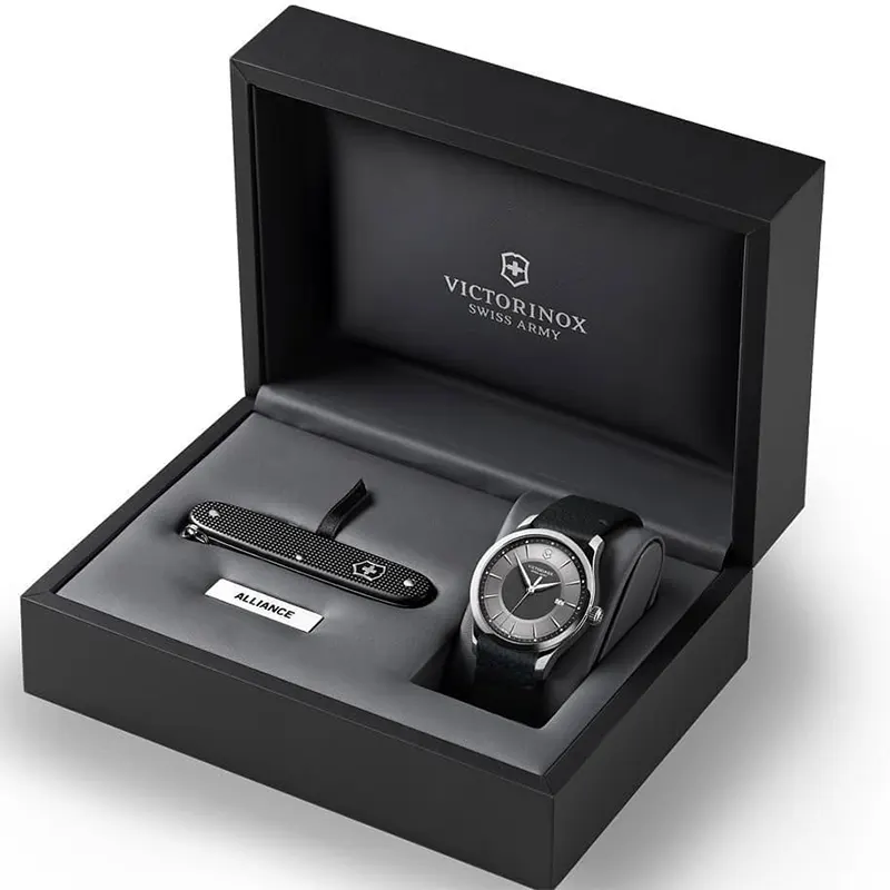 Victorinox Alliance Grey Dial Men's Watch with Swiss Army Knife Set | 241804.1