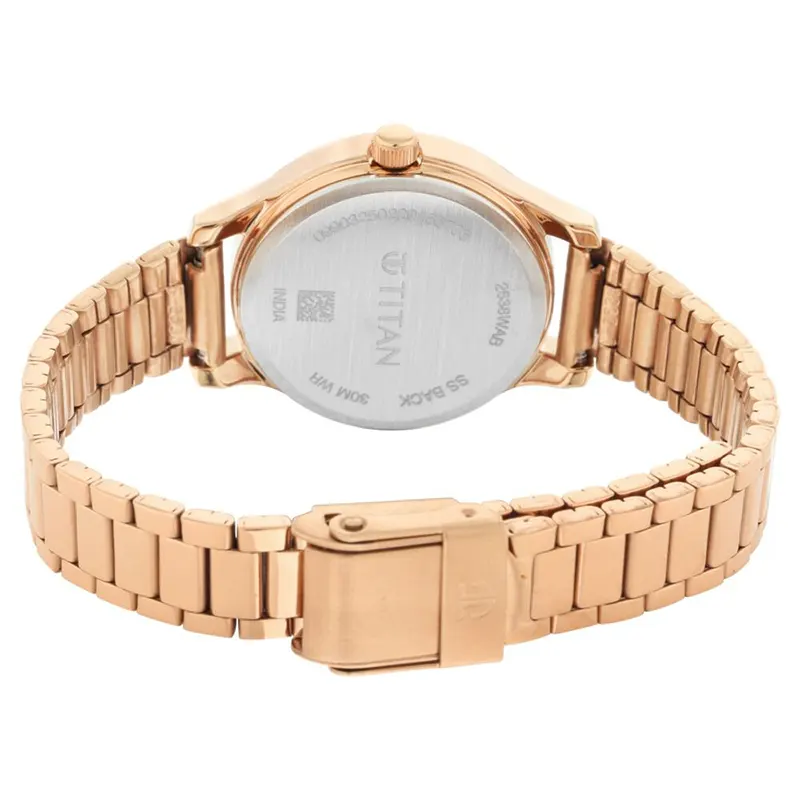Titan 2638WM01 Rose Gold Dial Rose Gold-tone Ladies Watch