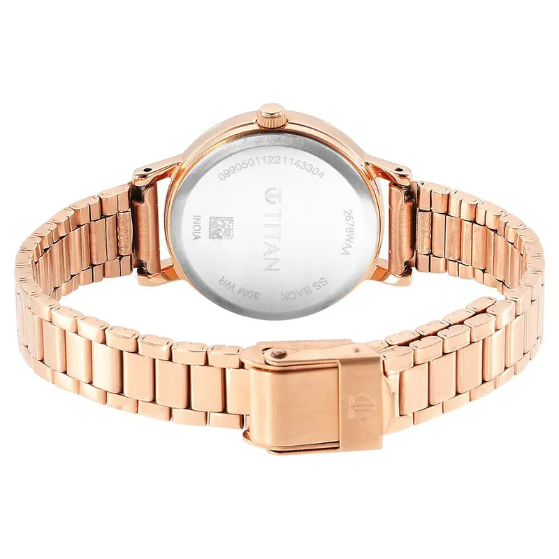 Titan Karishma 2678WM01 Rose Gold Dial Rose Gold-tone Ladies Watch