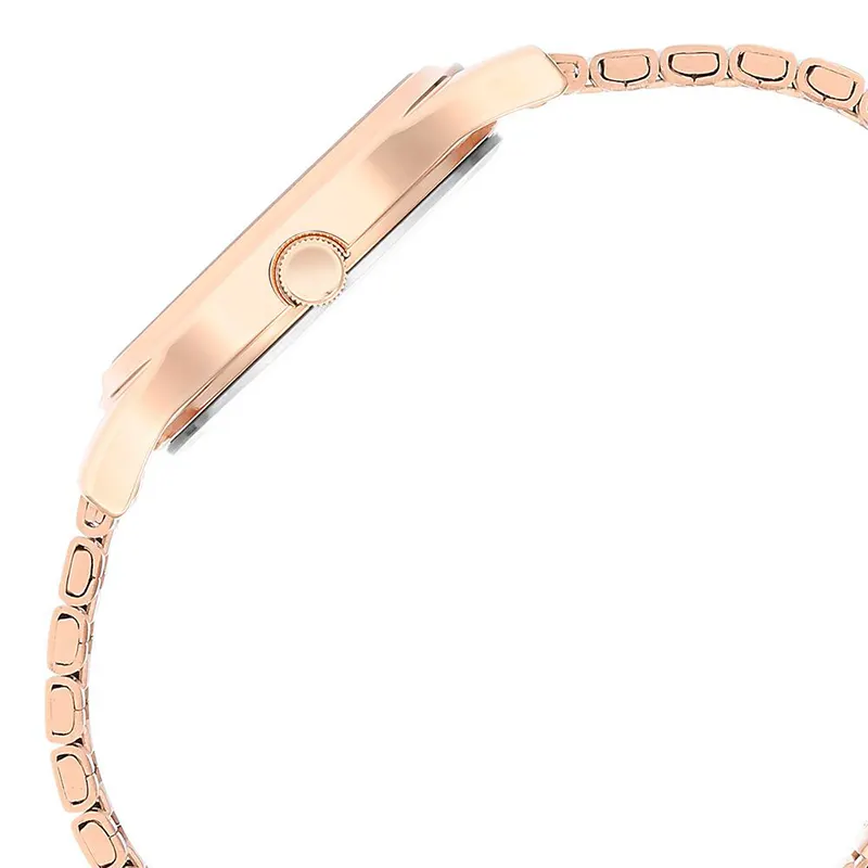 Titan Karishma Brown Dial Rose Gold-Tone Ladies Watch | 2679WM01